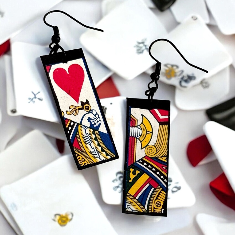 5 For $25💫Cool Playing Card Earrings